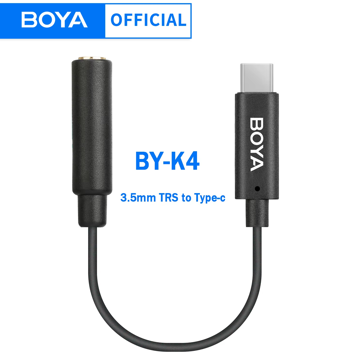 Trs Cable - BOYA BY-K4 3,5 mm TRS (vrouwelijk)