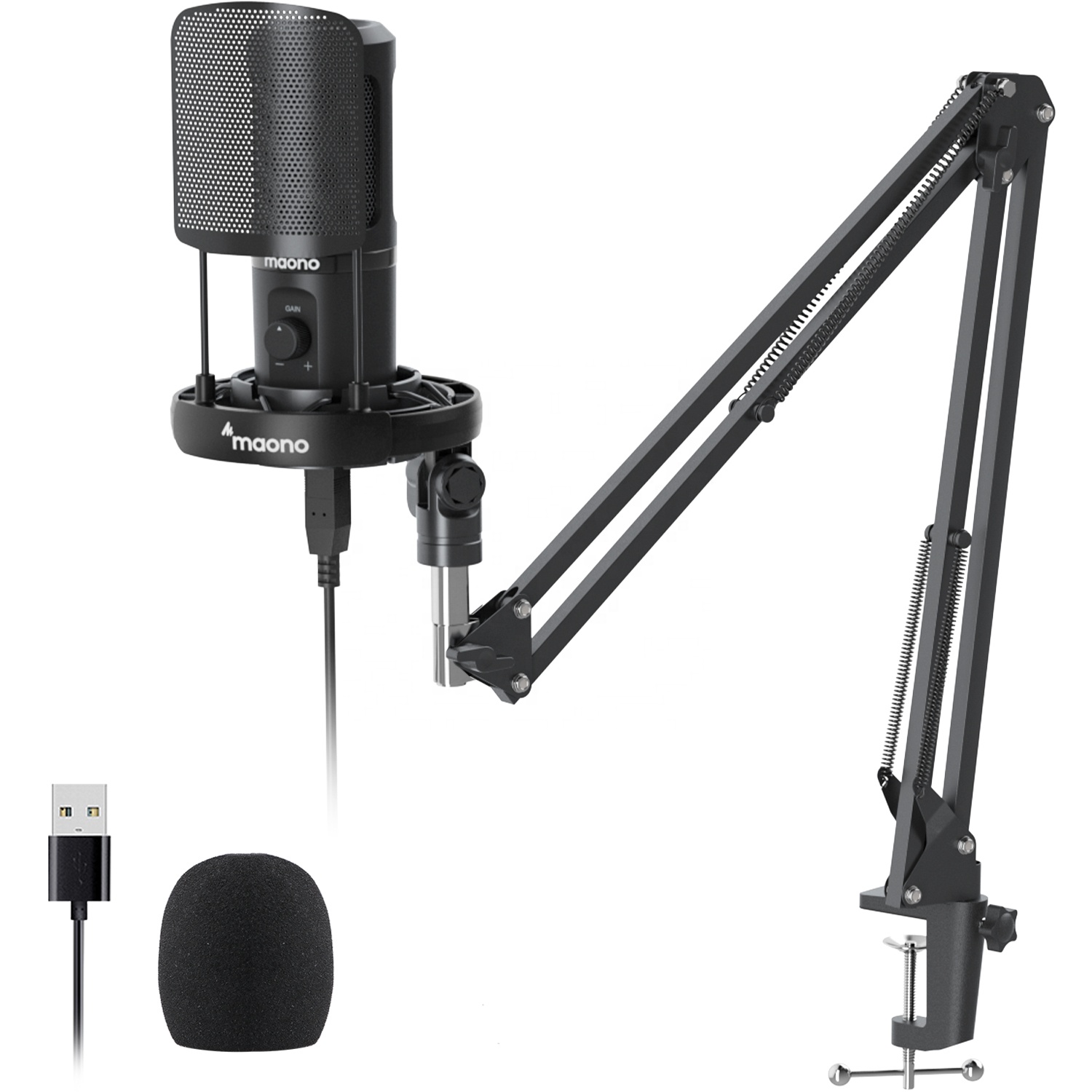 Condenser Microphone Kit - MAONO Professionele Microfoonset voor Live Streaming