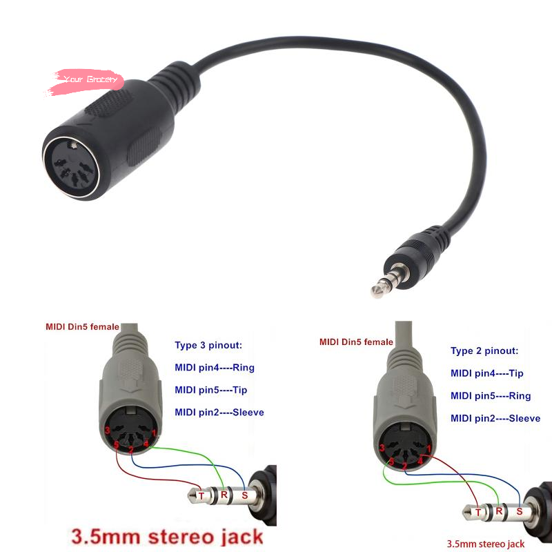 Trs Cable - Y-MIDI Din 5 Naar 3.5mm TRS