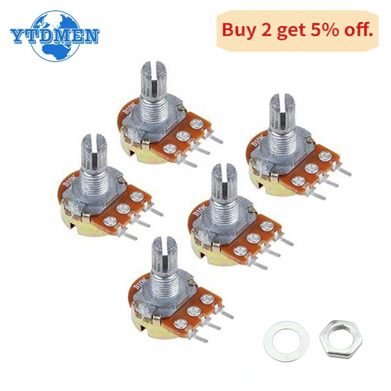 Potentiometer 10K - 10PCS Variabele Weerstand Potentiometer WH148 1K