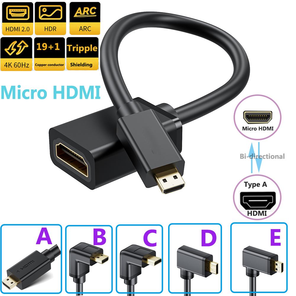 Mdi Cable - 4K Micro HDMI naar HDMI Kabeladapter