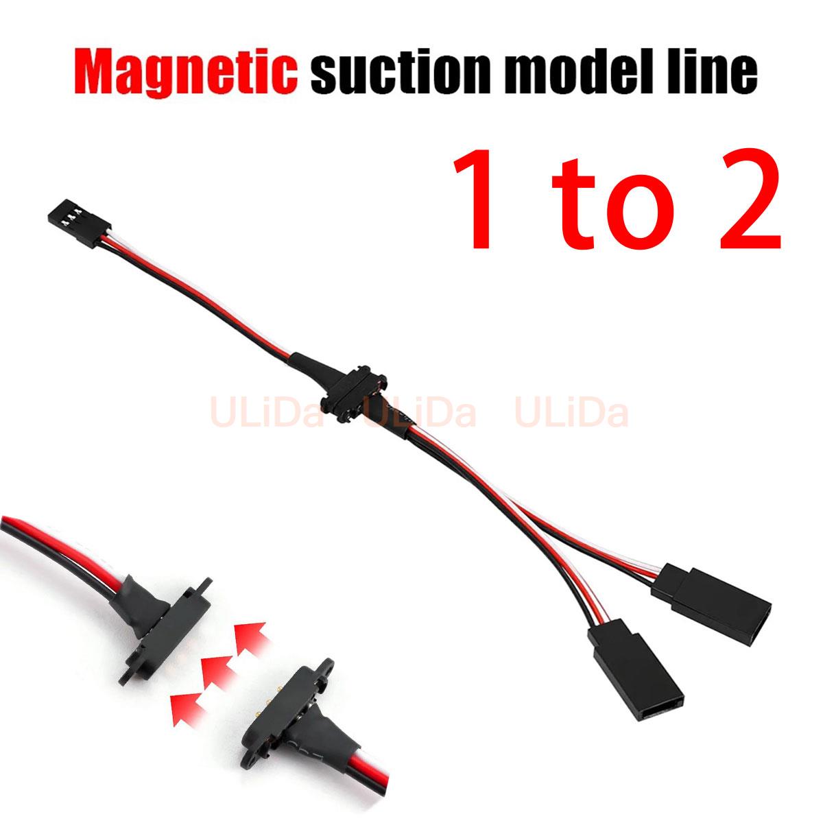 Rca Cable - 3-Pin Magnetische Snap-on 1 tot 2