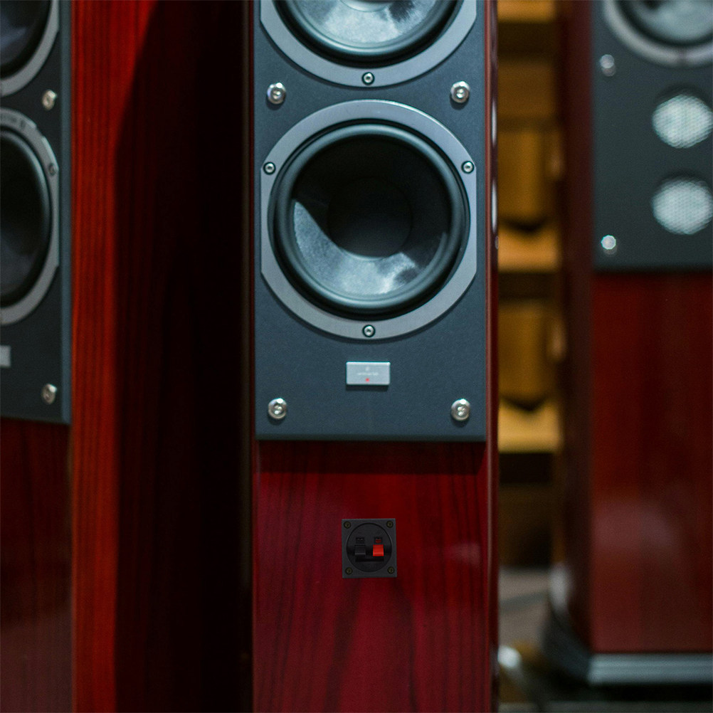 Speaker Terminal - 2 stuks metalen luidsprekerkast-aansluitbeugels met veermechanisme,