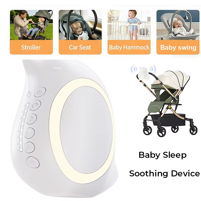 Full Range Speaker - Draagbare, verstelbare elektrische baby-slaapbevorderaar met nachtlampje,